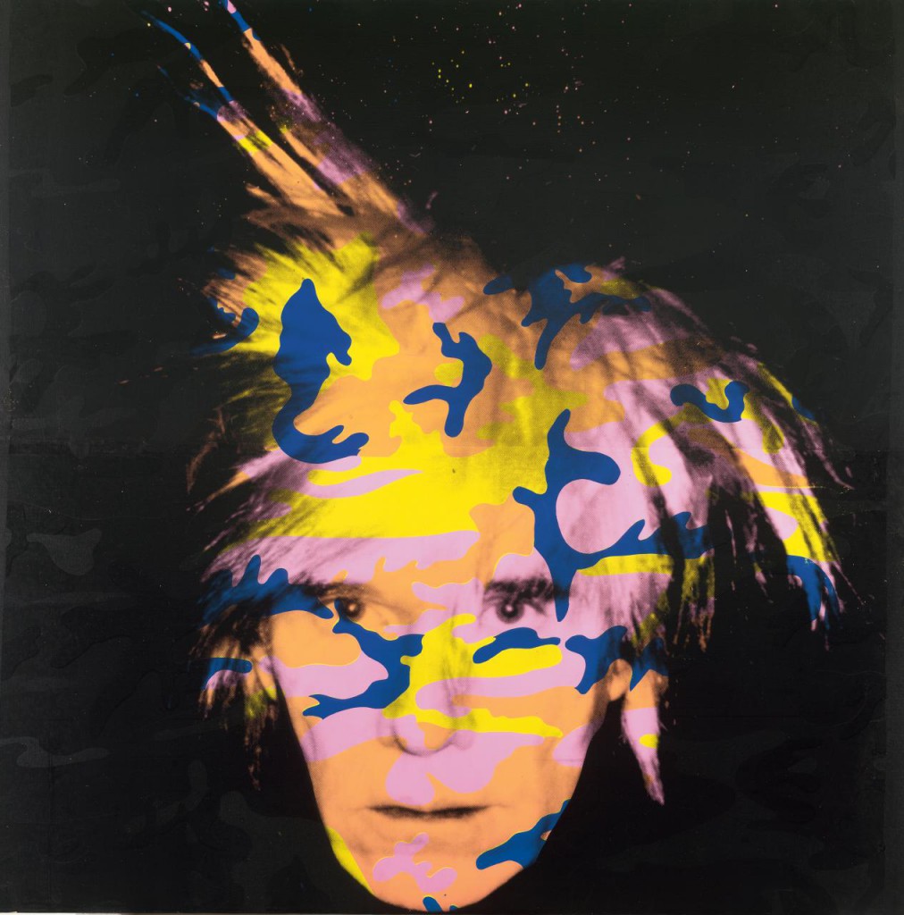 Andy Warhol, ‘Self-portrait no. 9’, synthetic polymer paint and screen-print on canvas, 203.5 x 203.7 cm, NGV, Melbourne.