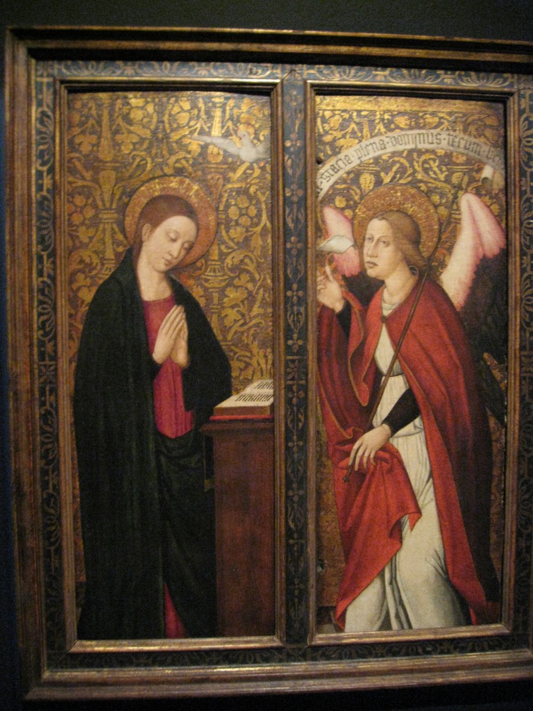 Nicolas Falco, ‘The Annunciation’, Valencia, Spain, c. 1470-1527, oil on panel, gold ground