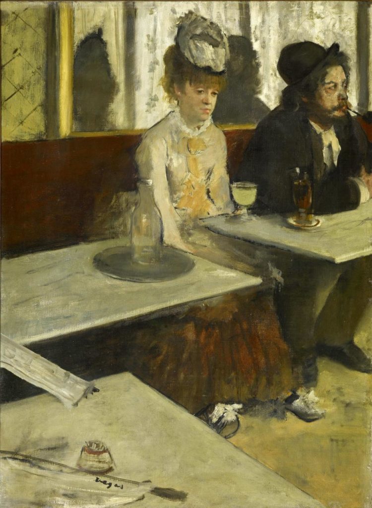Edgar Degas, ‘In a café (The Absinthe drinker)’, c. 1875–76, oil on canvas, 92.0 x 68.5 cm, Musée d'Orsay, Paris.