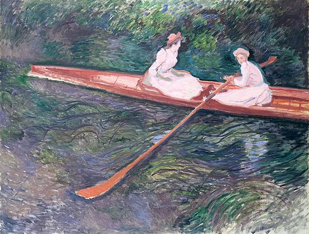 Claude Monet, 'The pink skiff', 1890, oil on canvas, 135 x 175 cms, private collection.