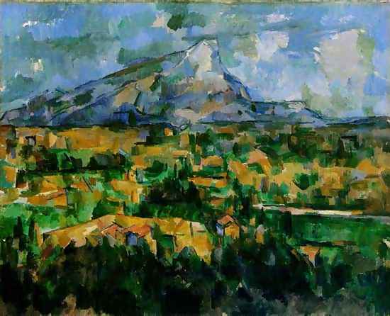Image 1. Paul Cézanne, 'Mont Sainte-Victoire', 1902-04, oil on canvas, 73 x 91.9 cm. Philadelphia Museum of Art.