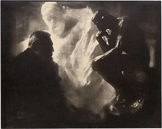 Edward Steichen, 'Rodin—The Thinker', 1902, gum bichromate print, 39.6 x 48.3cm. New York, MoMA.