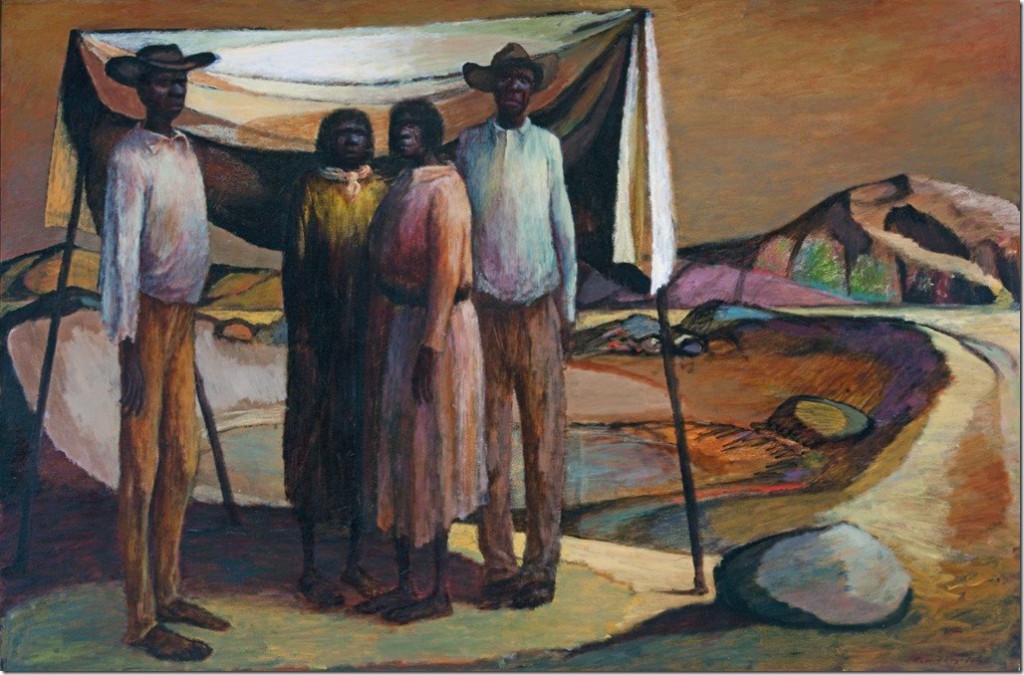 Russell Drysdale, 'Mullaloonah tank', 1953, oil on canvas, 123 x 183.4 cm. Art Gallery of South Australia, Adelaide, © Estate of Russell Drysdale.