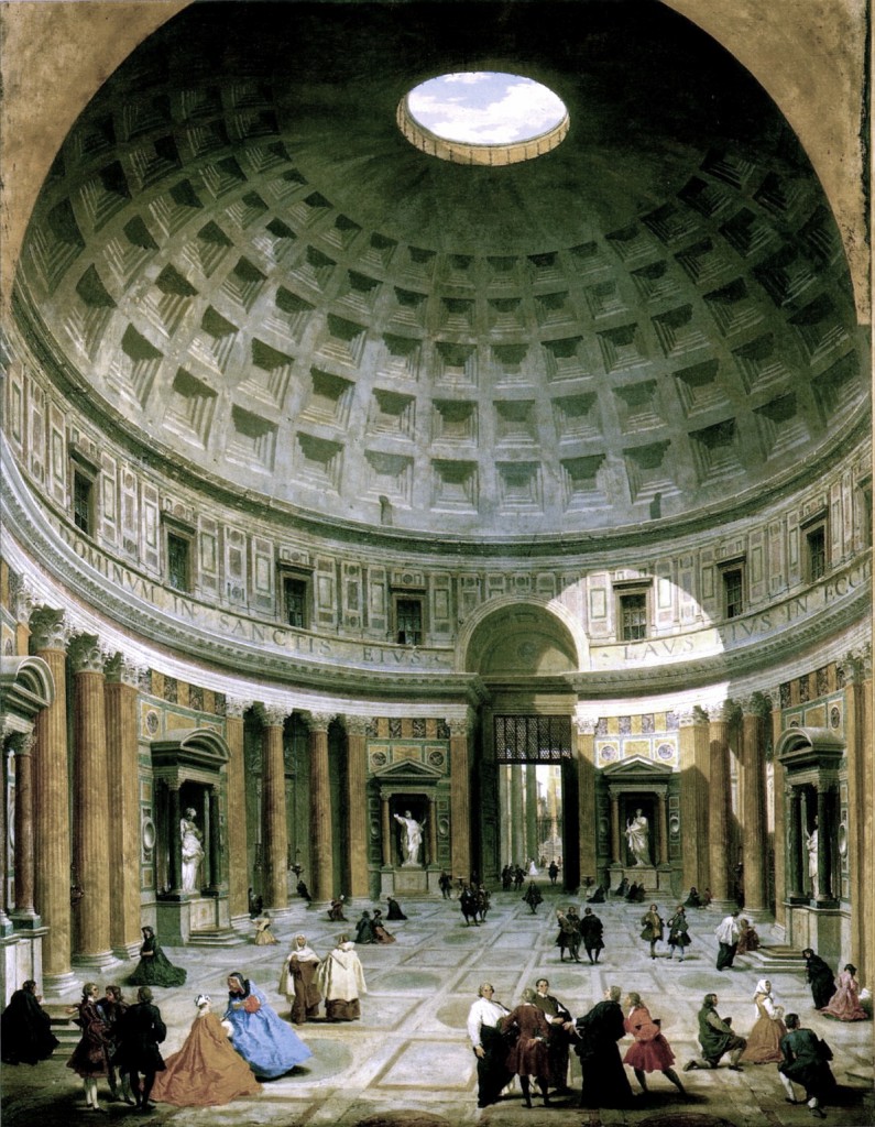 Giovanni Paolo Panini, ‘Interior of the Pantheon’, c. 1734, National Gallery of Art, Washington.