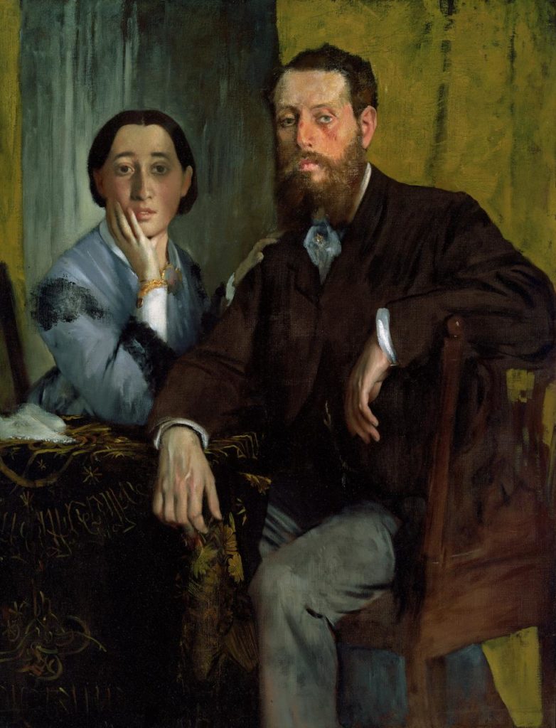 Edgar Degas, ‘Edmondo and Thérèse Morbilli’, c. 1865, oil on canvas, 116.5 x 88.3 cm, Museum of Fine Arts, Boston. 