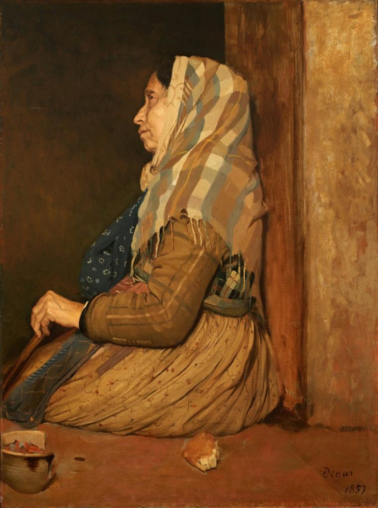 Edgar Degas, ‘Roman beggar woman’, 1857, oil on canvas, 100.3 x 75.2 cm, Birmingham Museum and Art Gallery.